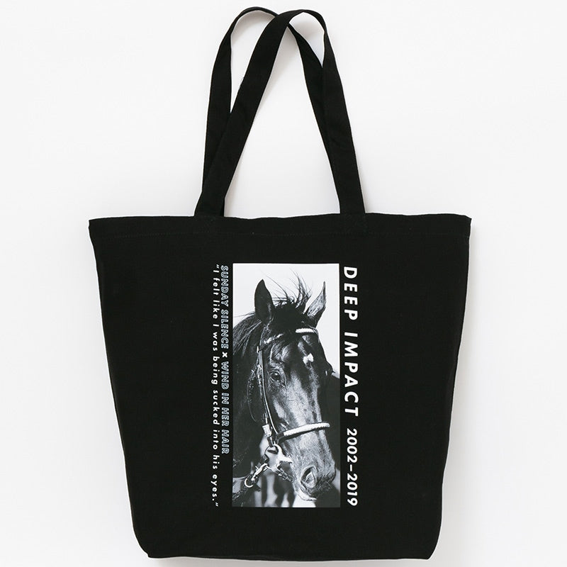 【HORSE GOODS net】ディープインパクト・トートバッグ(黒)