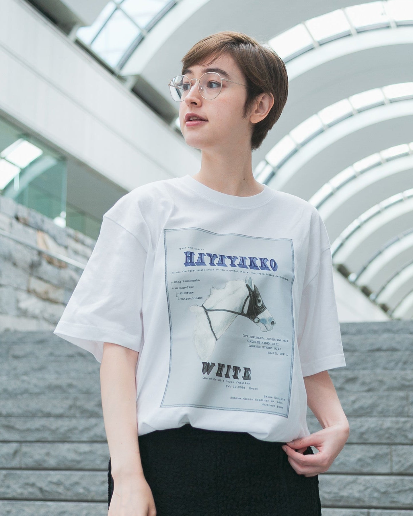 【HORSE GOODS net】ハヤヤッコ・Tシャツ1(白)