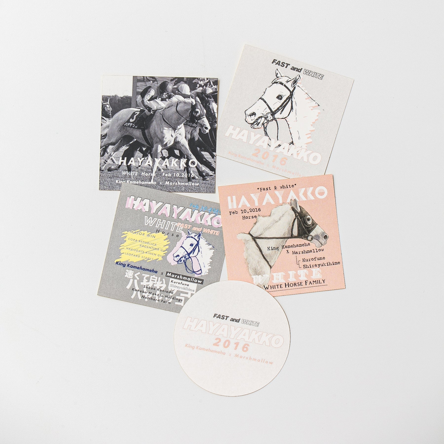 【HORSE GOODS net】ハヤヤッコ・デザインステッカー (5枚組)