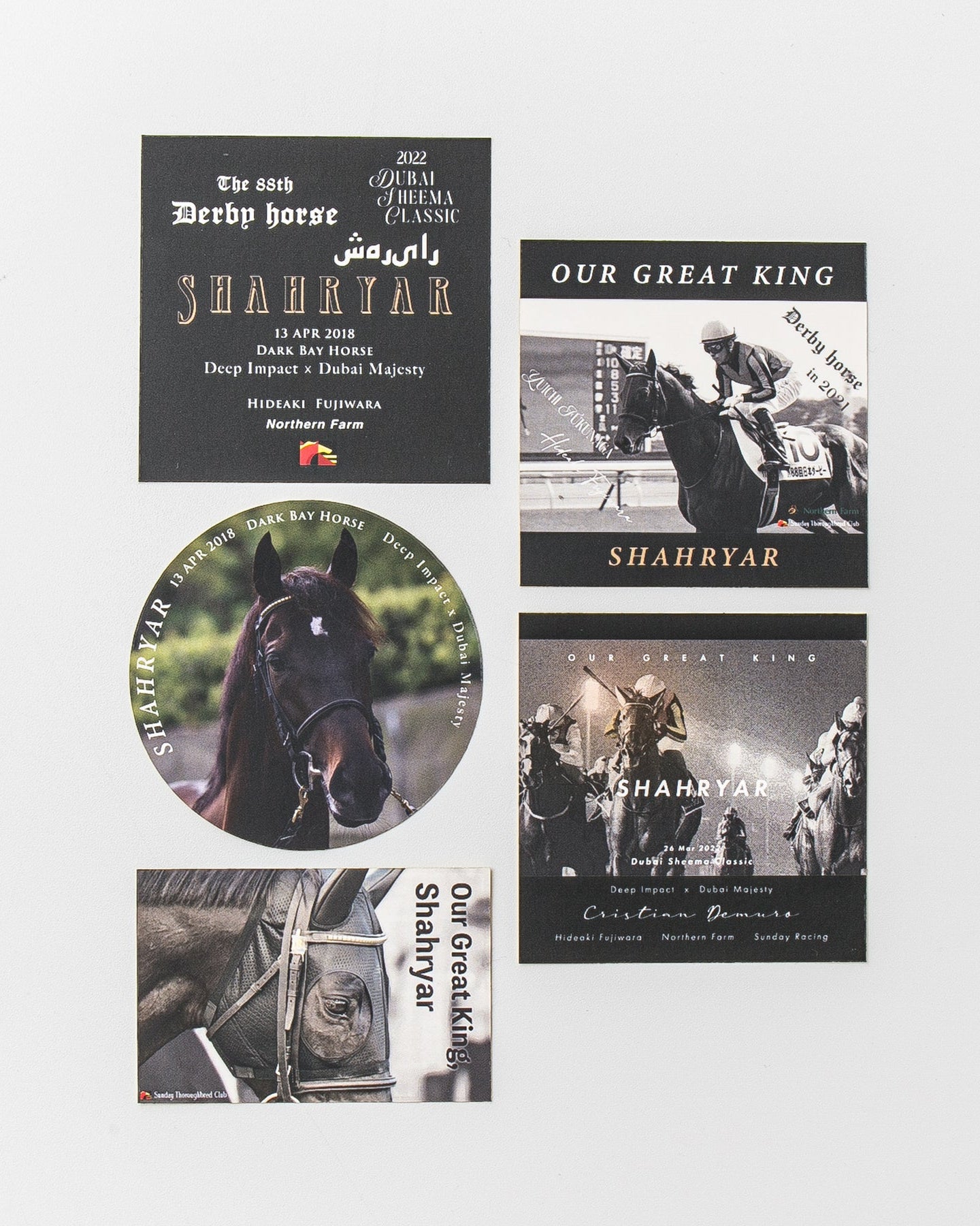 【HORSE GOODS net】シャフリヤール・デザインステッカーA(5枚組)