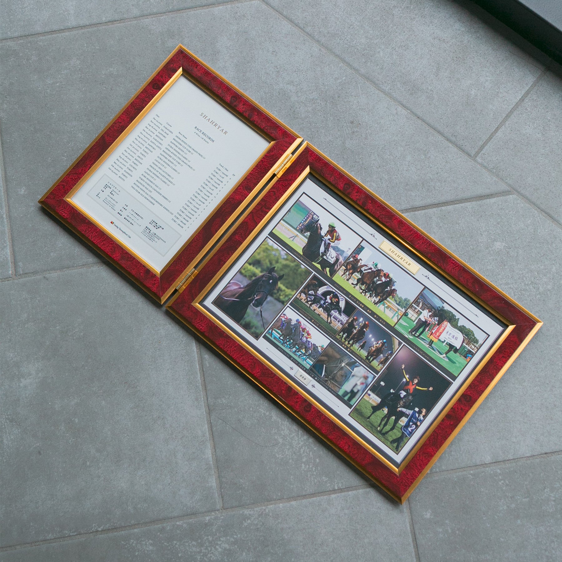 【HORSE GOODS net】シャフリヤール・引退記念写真パネル