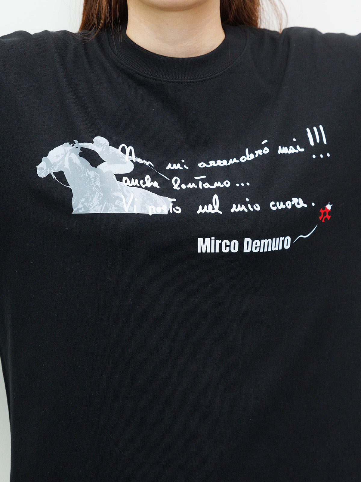 Tシャツ(黒)【M.デムーロ騎手公式応援グッズ】