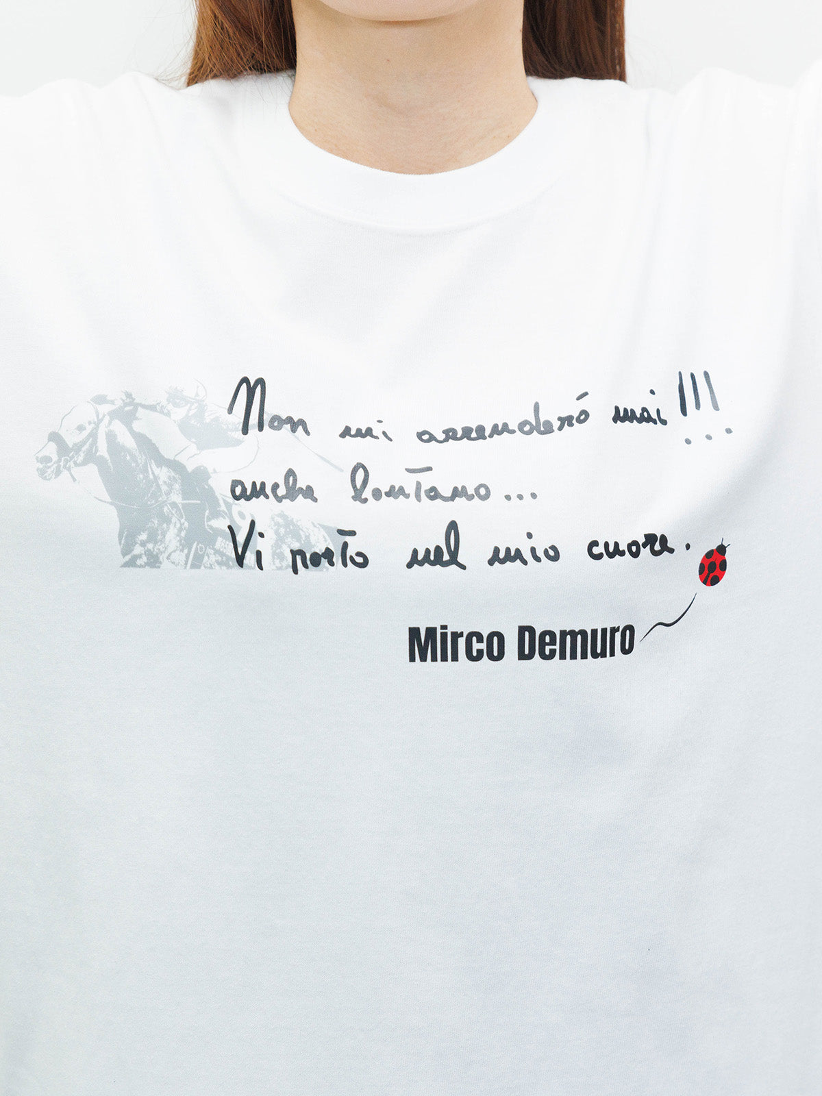 Tシャツ(白)【M.デムーロ騎手公式応援グッズ】