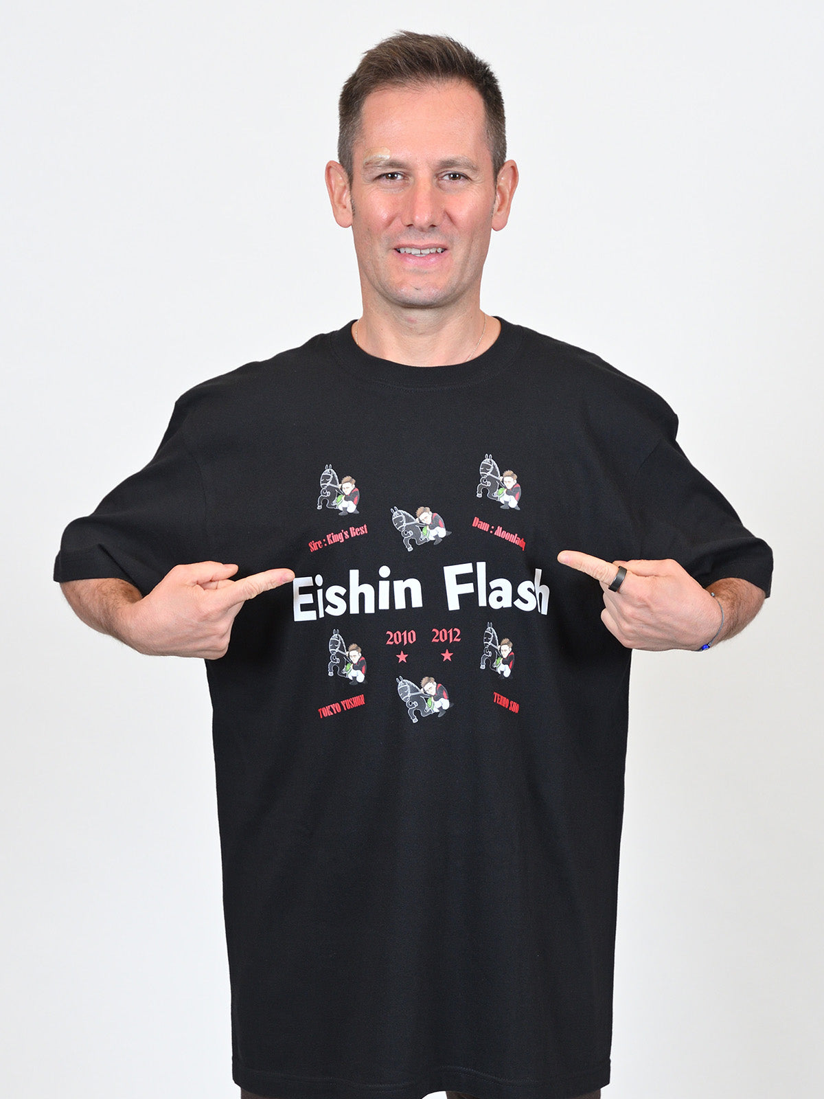 エイシンフラッシュ・TシャツA(黒)