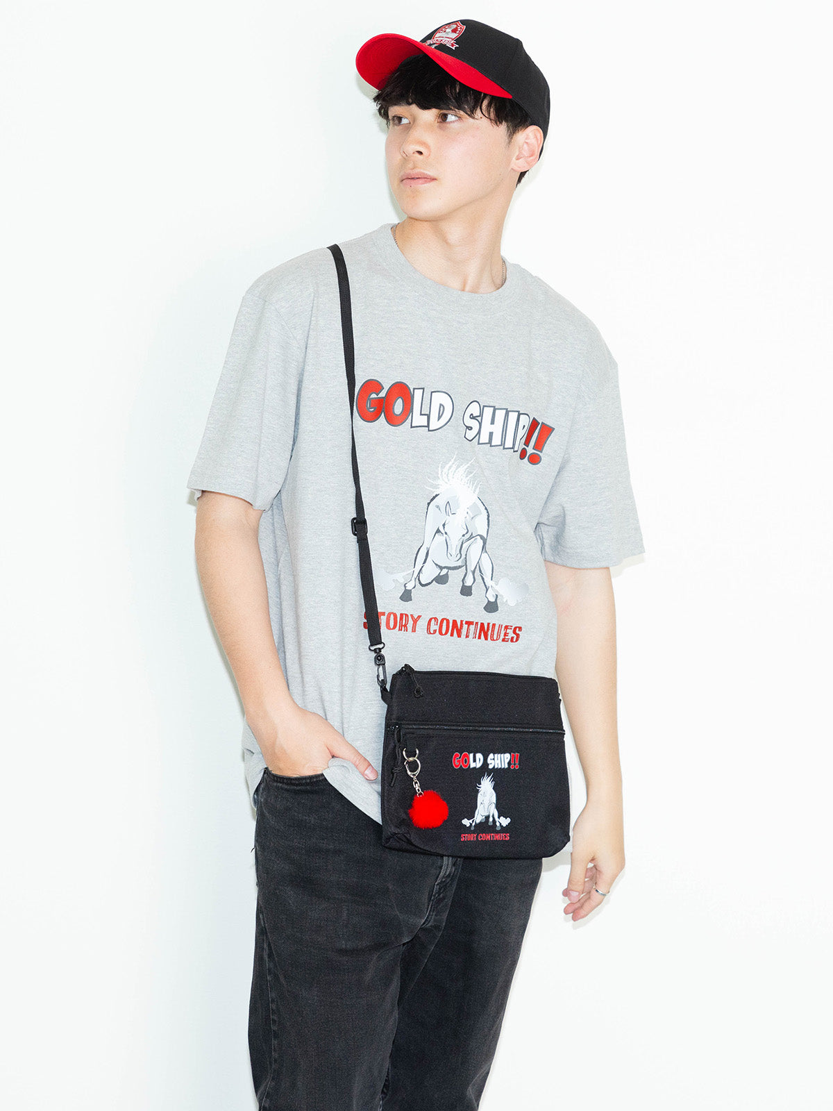 ゴールドシップ・TシャツB(グレー)