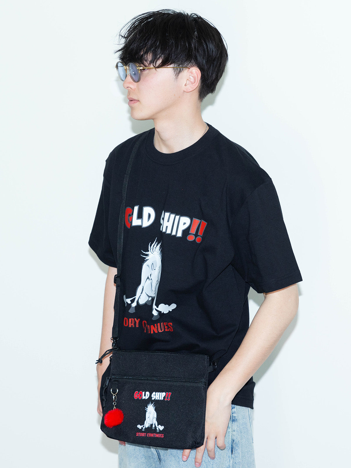 ゴールドシップ・TシャツB(黒)