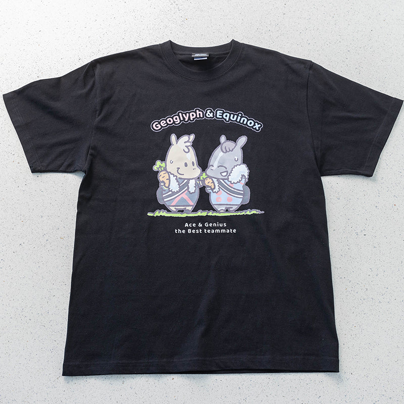 イクイノックス&ジオグリフ・Tシャツ(黒)