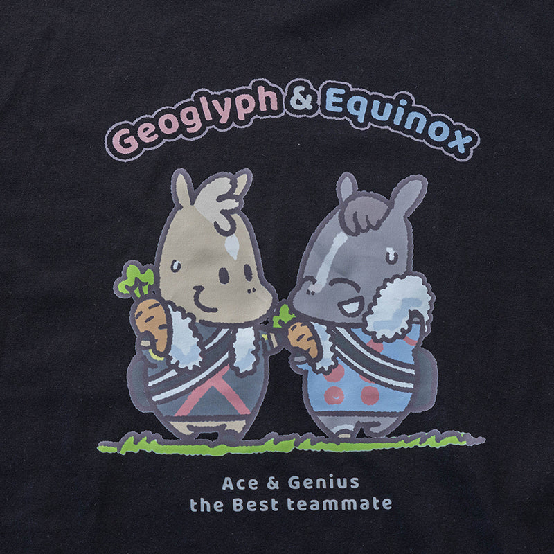 イクイノックス&ジオグリフ・Tシャツ(黒)