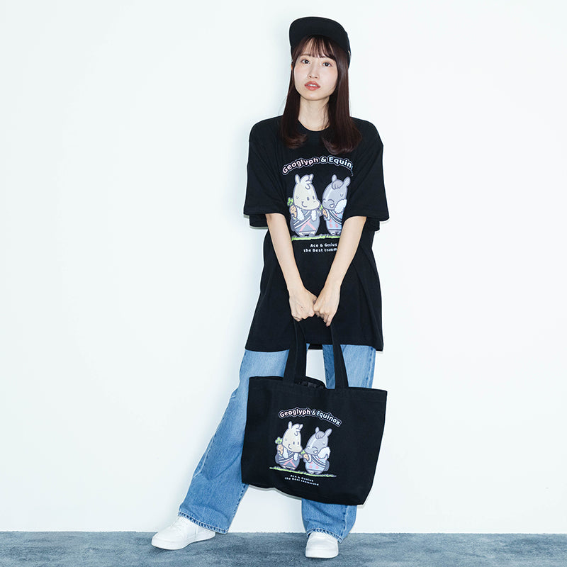 イクイノックス&ジオグリフ・Tシャツ(黒)