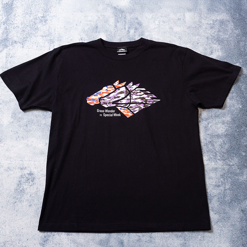 グラスワンダー・スペシャルウィーク:Tシャツ(黒)