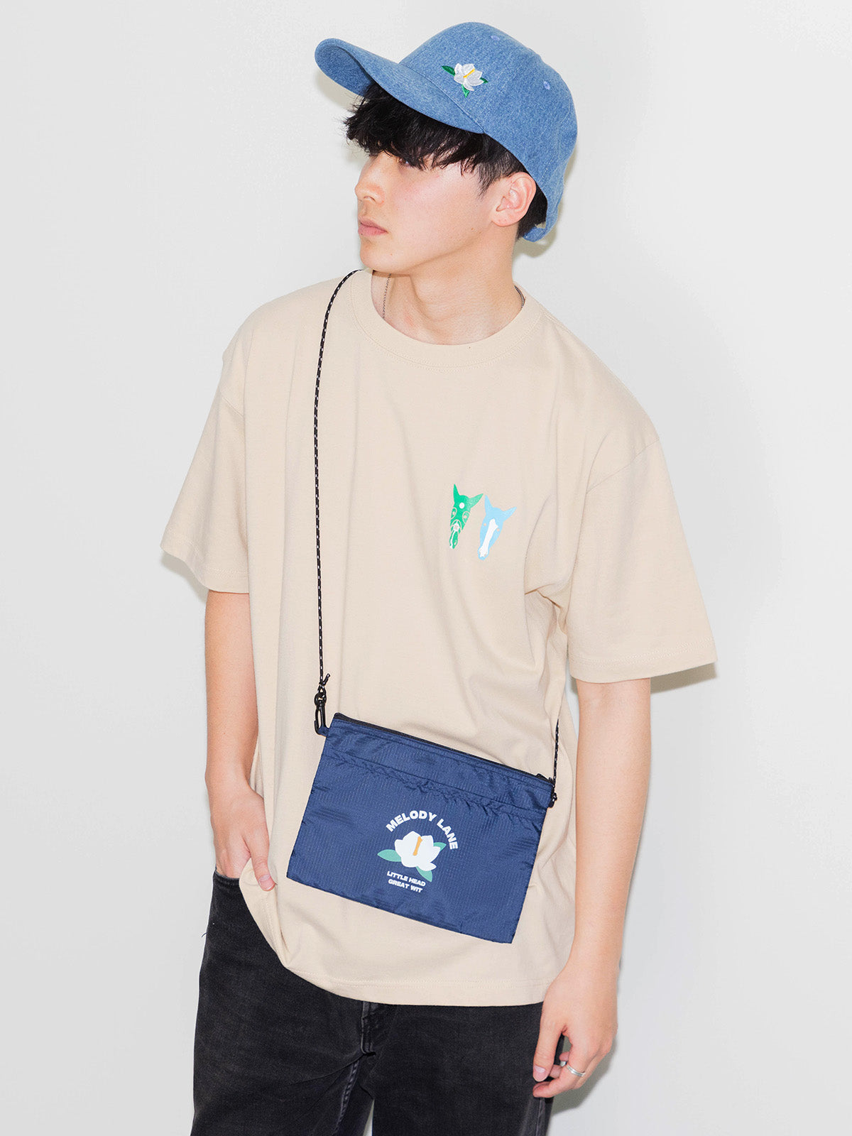 メロディーレーン&タイトルホルダー・Tシャツ(ベージュ)