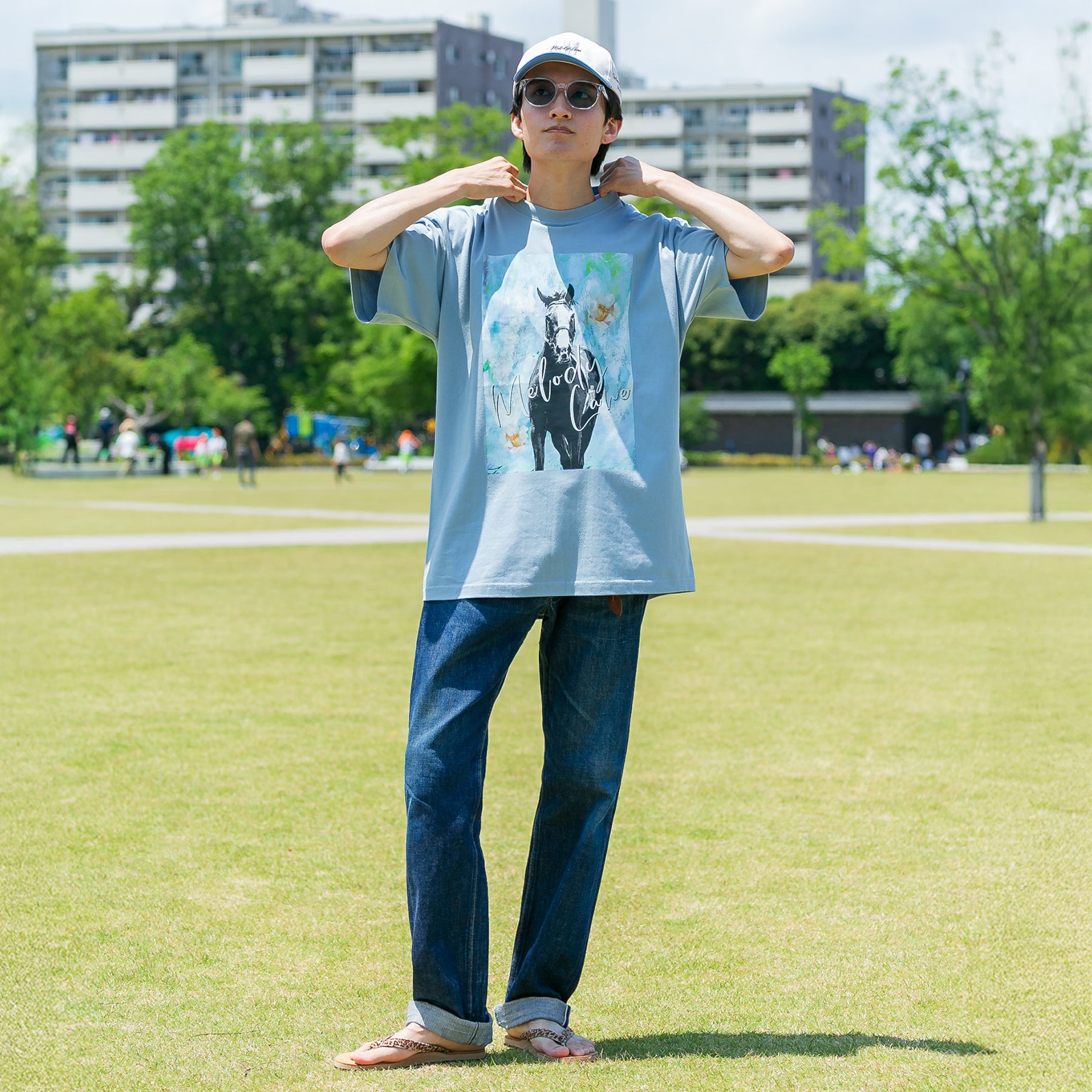 【HORSE GOODS net】メロディーレーン・TシャツA(青)
