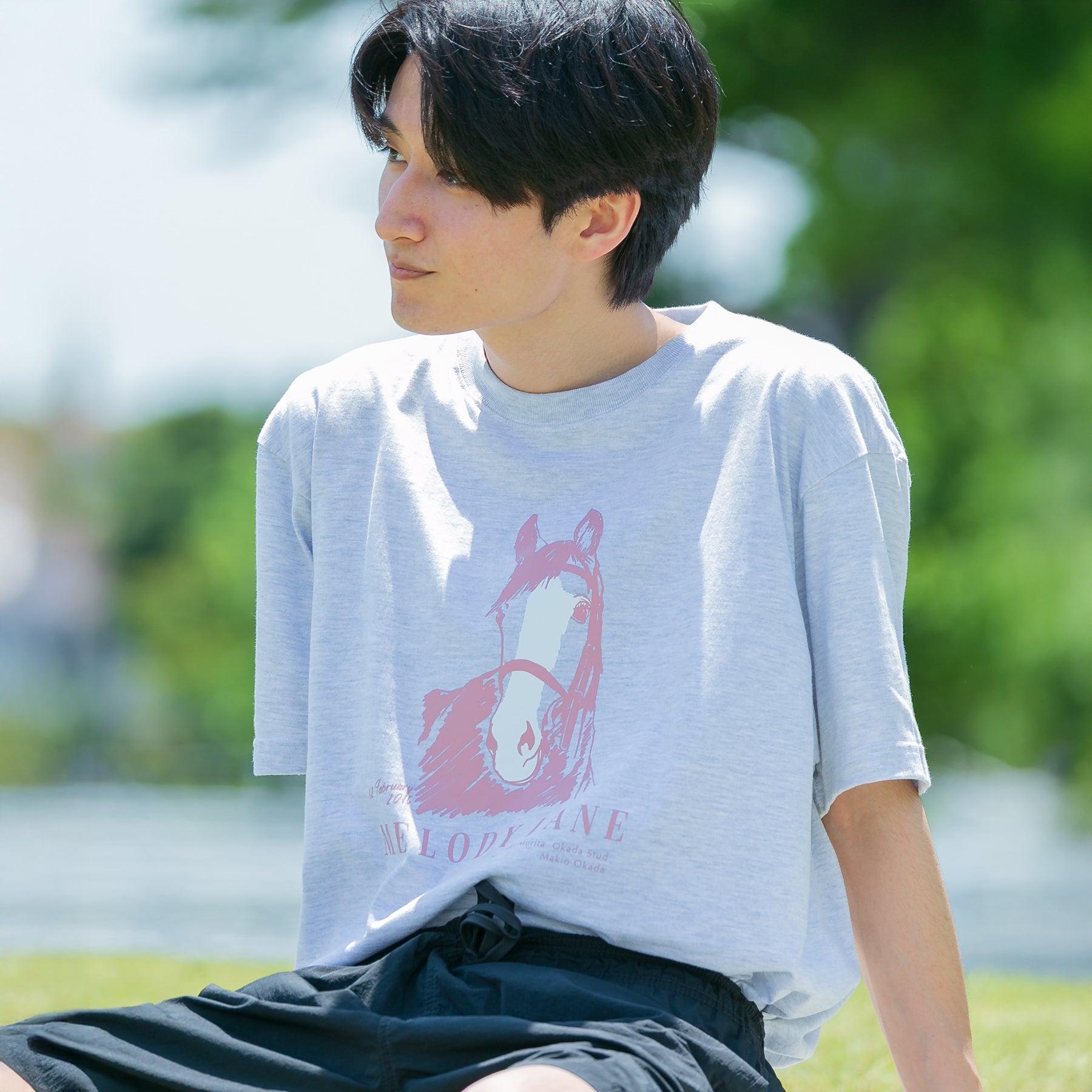 【HORSE GOODS net】メロディーレーン・TシャツB(グレー)