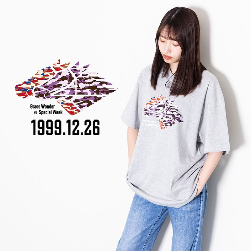 グラスワンダー・スペシャルウィーク：Tシャツ(グレー)