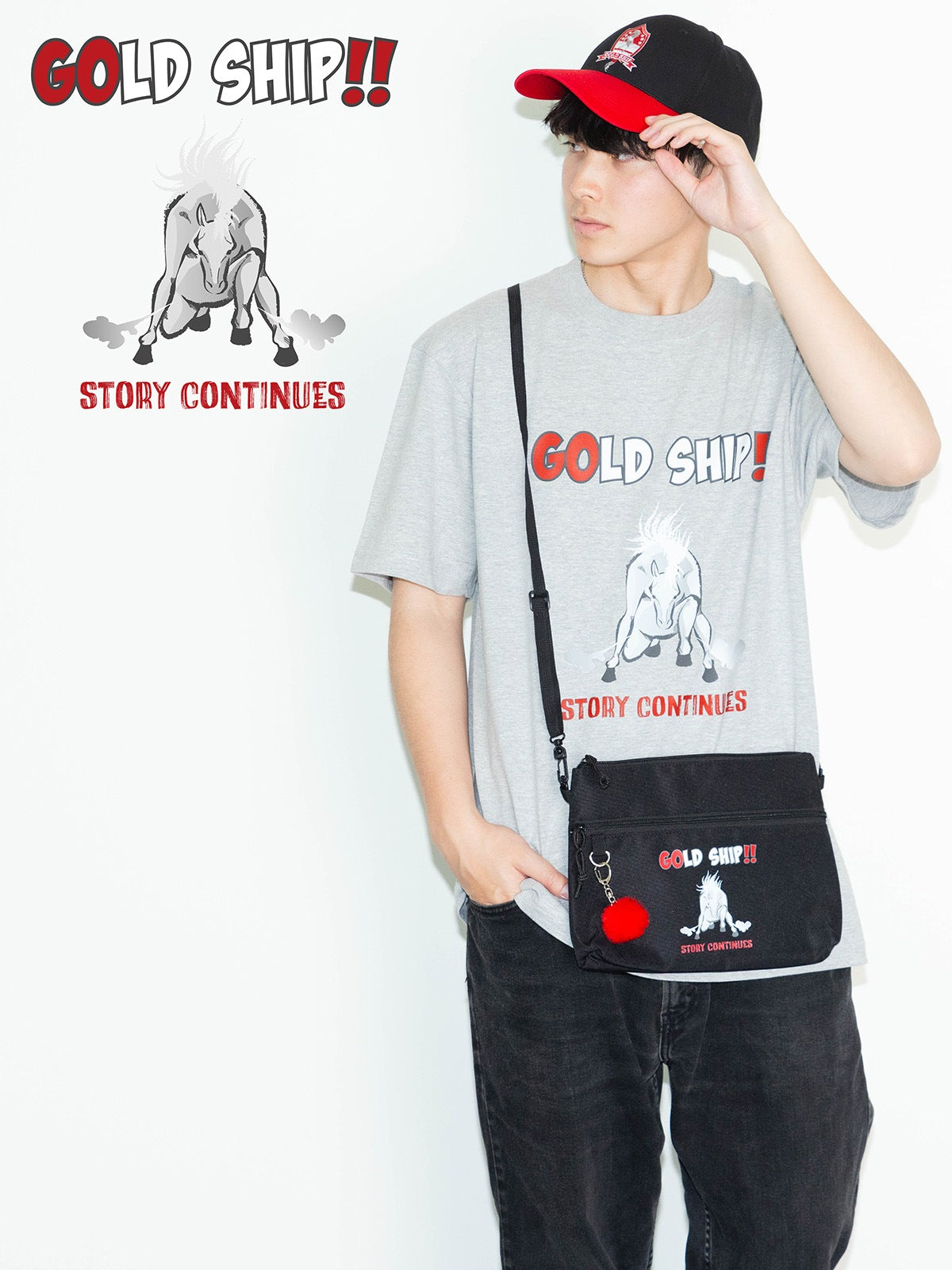 ゴールドシップ･TシャツB(グレー)