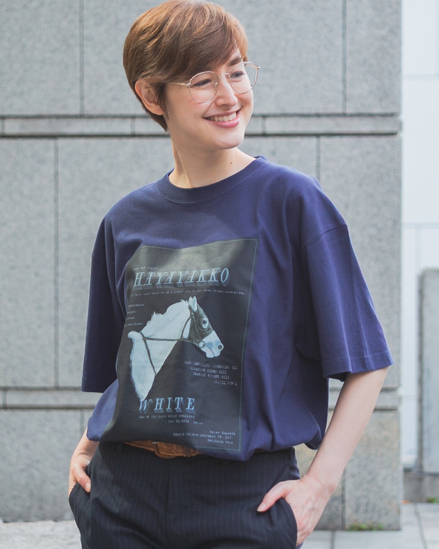 【HORSE GOODS net】ハヤヤッコ･Tシャツ1(ネイビー)