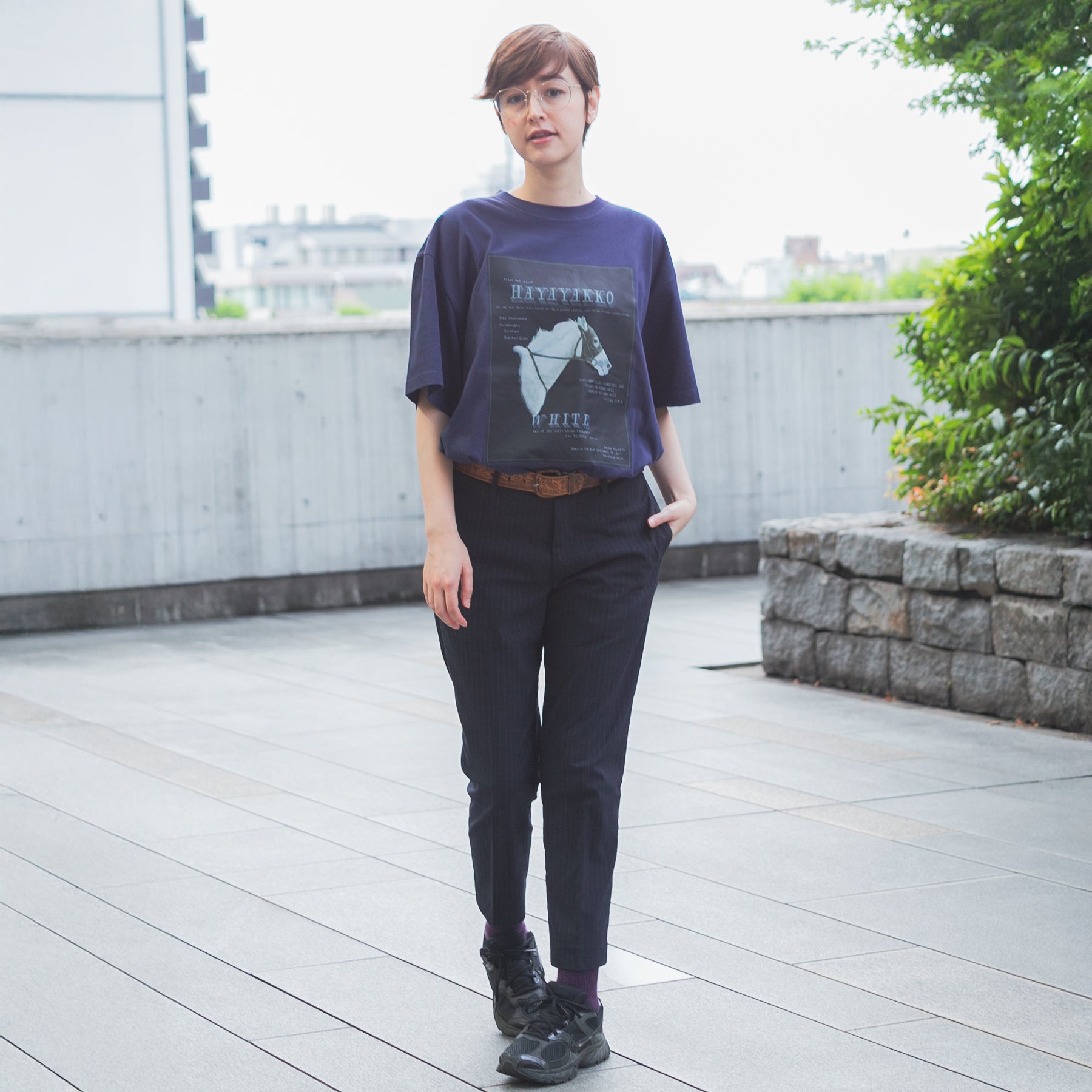 【HORSE GOODS net】ハヤヤッコ･Tシャツ1(ネイビー)