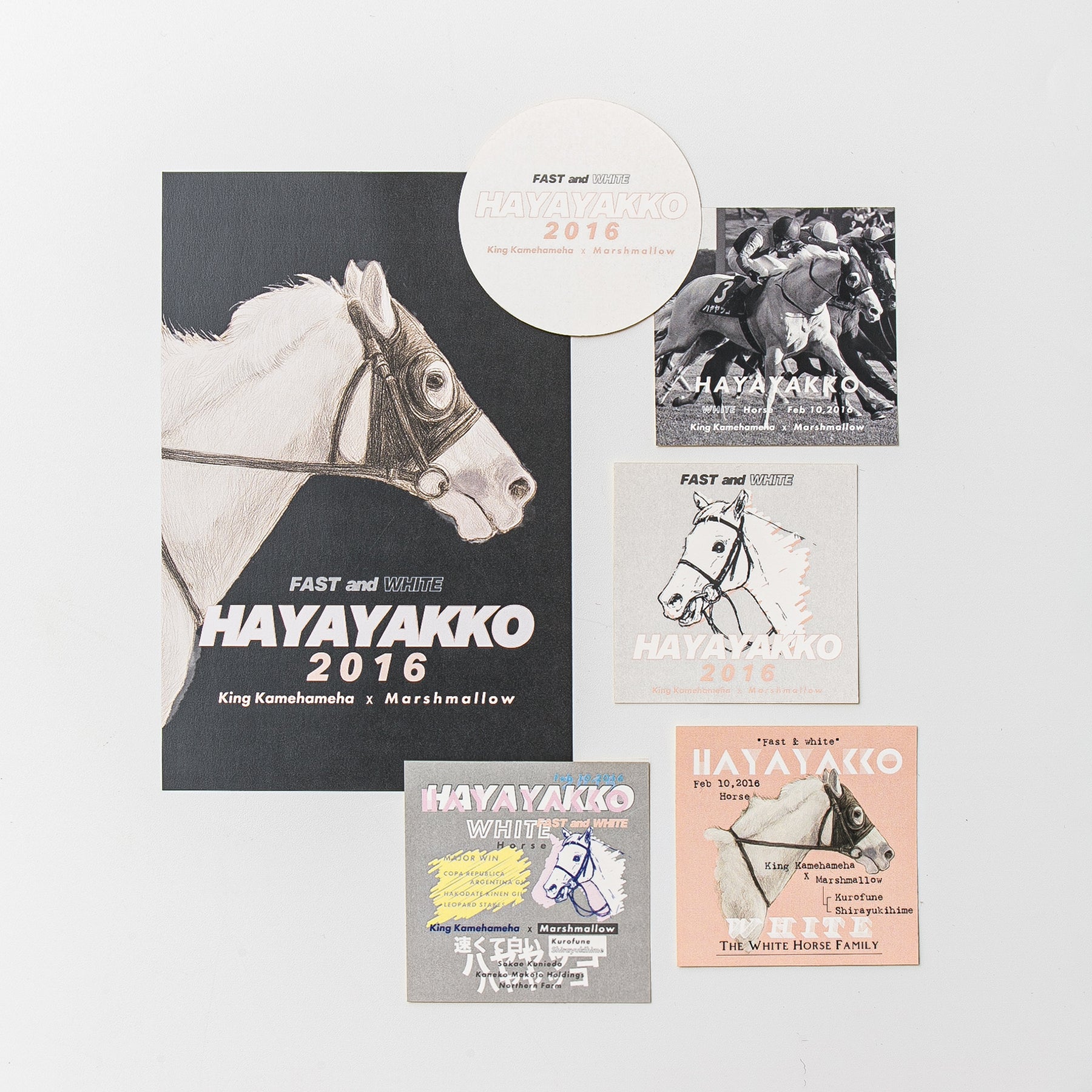 【HORSE GOODS net】ハヤヤッコ･デザインステッカー (5枚組)