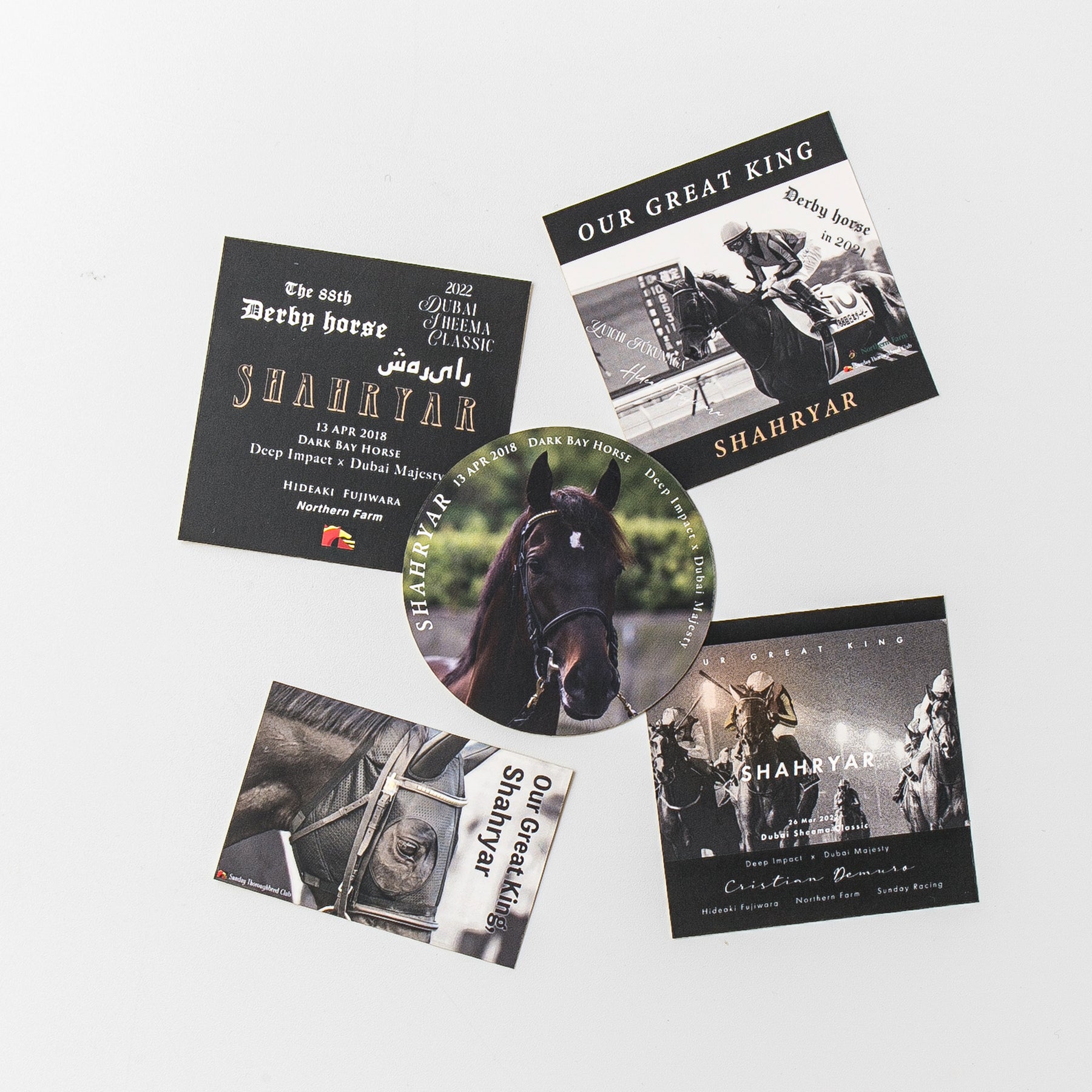 【HORSE GOODS net】シャフリヤール･デザインステッカーA(5枚組)