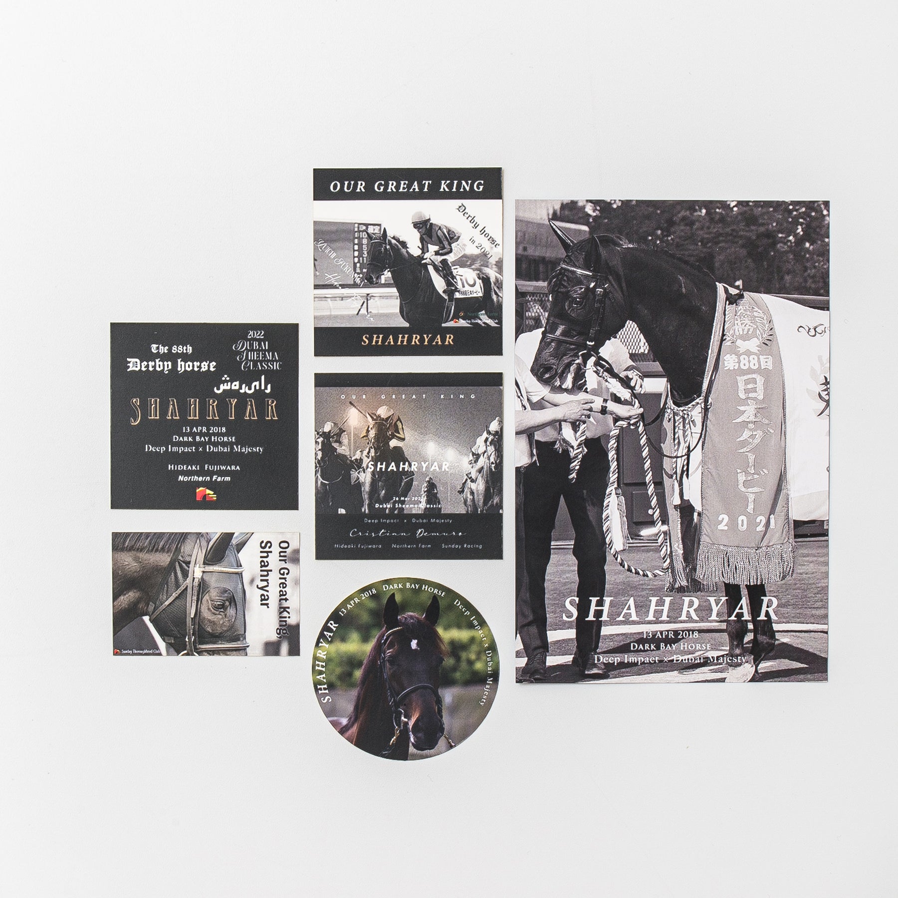 【HORSE GOODS net】シャフリヤール･デザインステッカーA(5枚組)