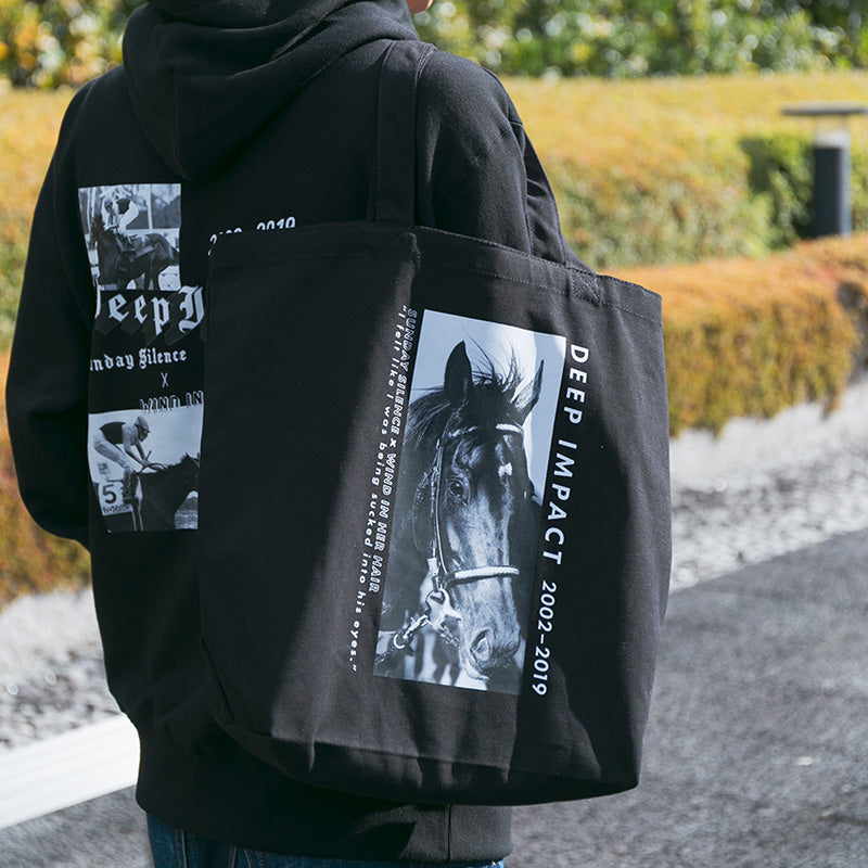 【HORSE GOODS net】ディープインパクト･トートバッグ(黒)