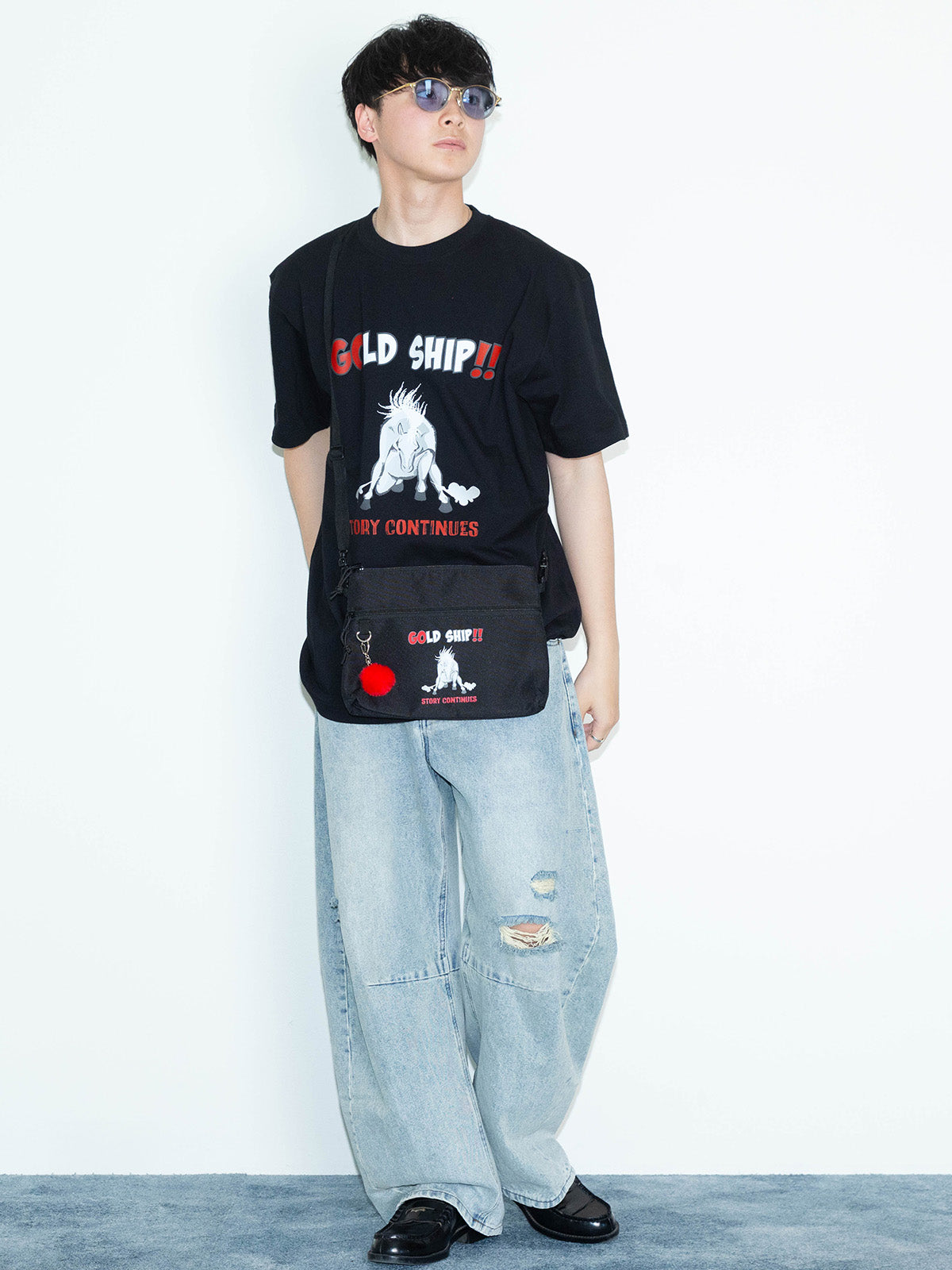 ゴールドシップ･TシャツB(黒)