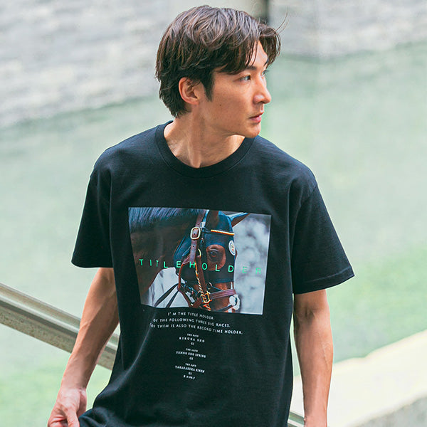【HORSE GOODS net】タイトルホルダー・Tシャツ(黒)