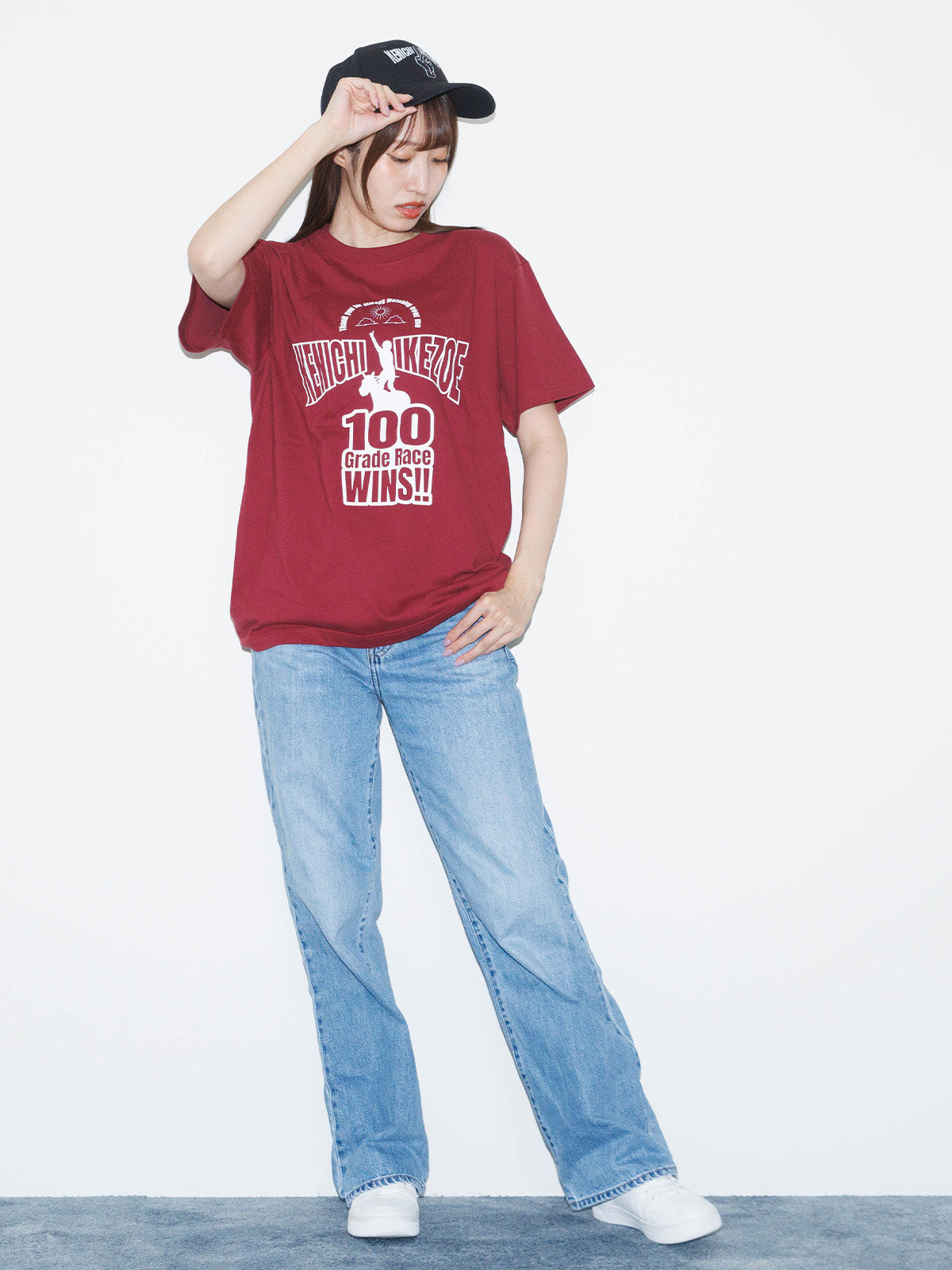 池添謙一騎手重賞100勝メモリアル･Tシャツ(バーガンディ)