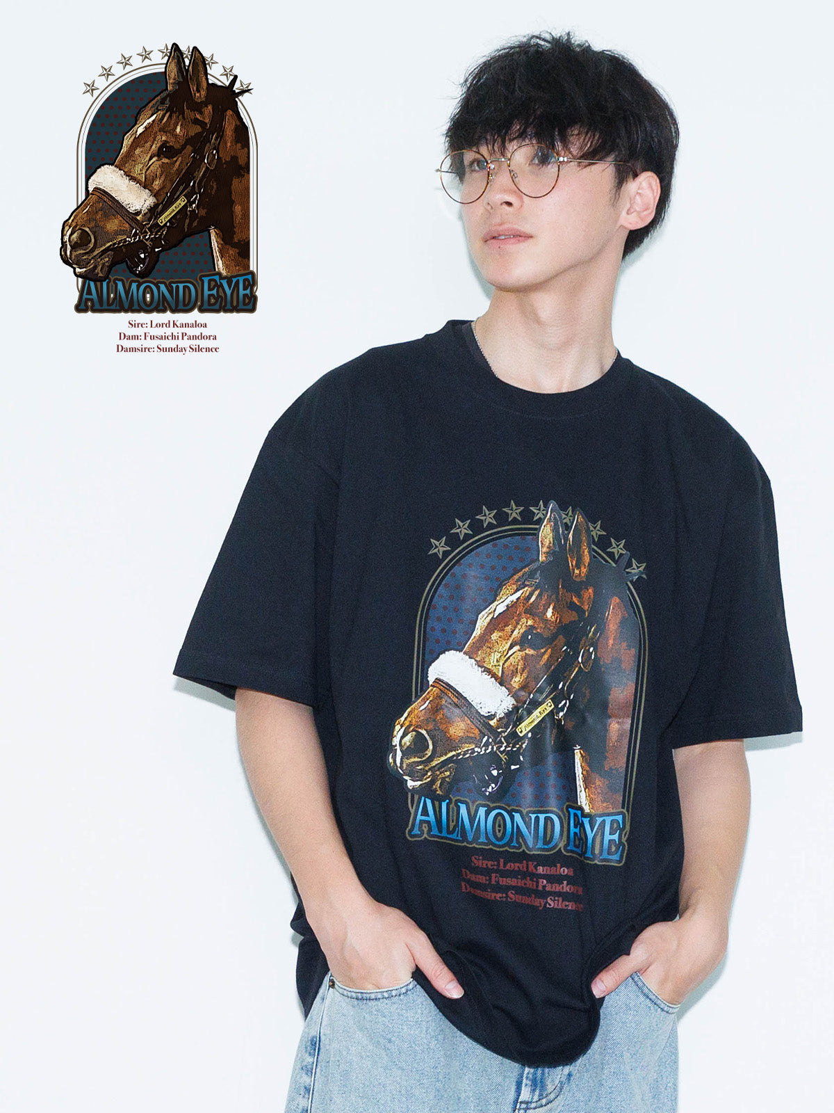 アーモンドアイ･ポートレートTシャツ