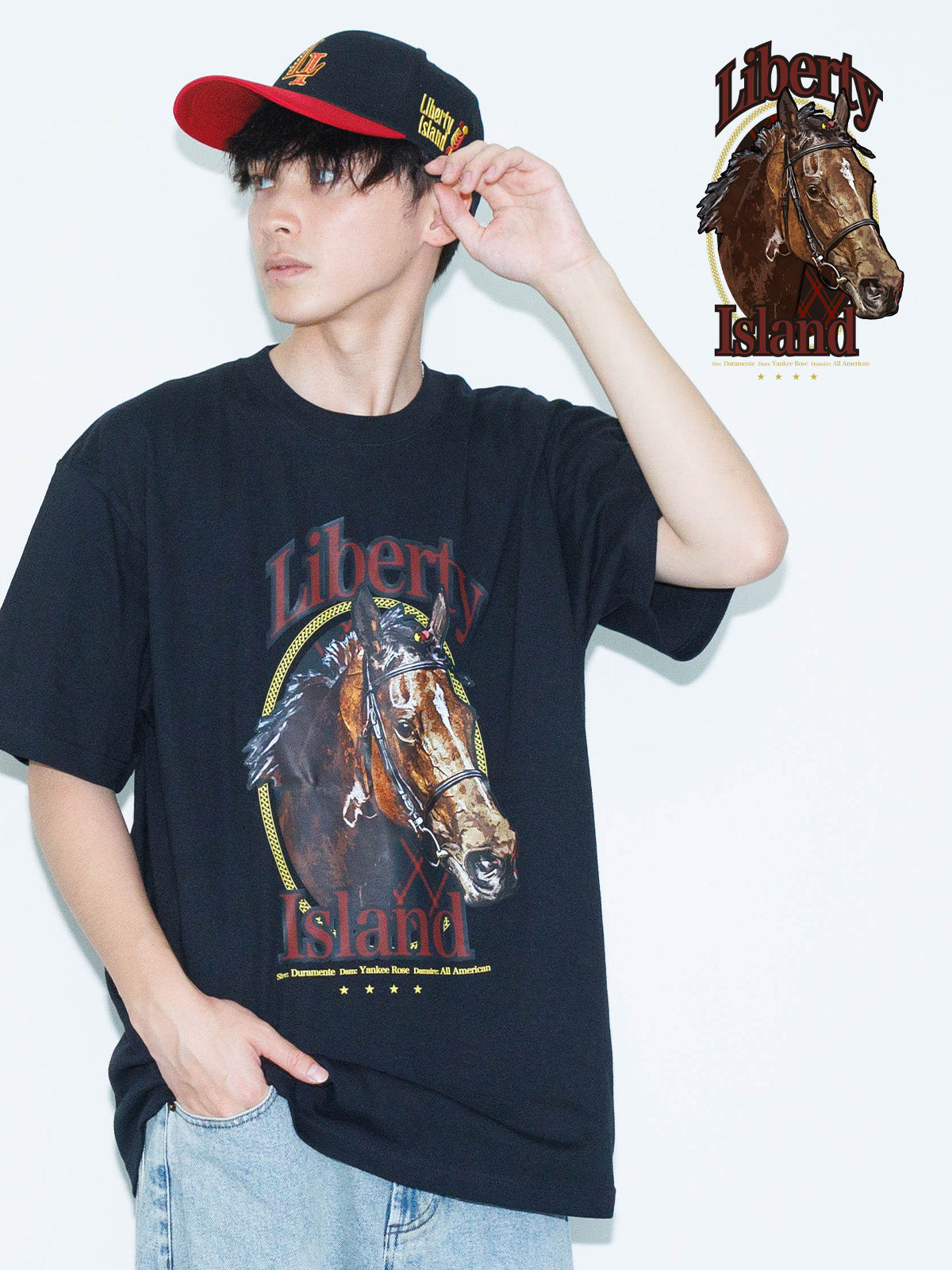 リバティアイランド･ポートレートTシャツ
