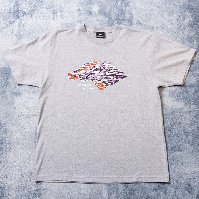 グラスワンダー・スペシャルウィーク：Tシャツ(グレー)